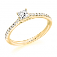 Engagement Ring with Shoulder Stones  - (TBCENG6951) - Certificated