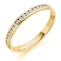 Diamond Wedding Ring   - (TBCDWR2088) - Half Channel Set - All Metals