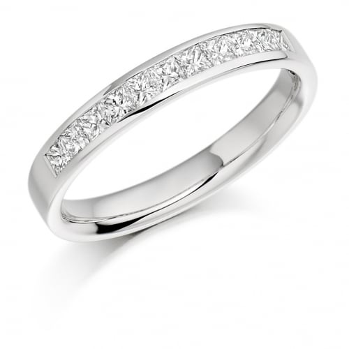 Diamond Wedding Ring   - (TBCDWR929) - A Third Channel Set - All Metals