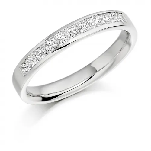 Platinum Diamond Eternity Ring - Third Channel Set Eternity Ring - (TBCHET929) - All Metals