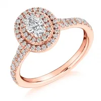 rose gold halo engagement rings