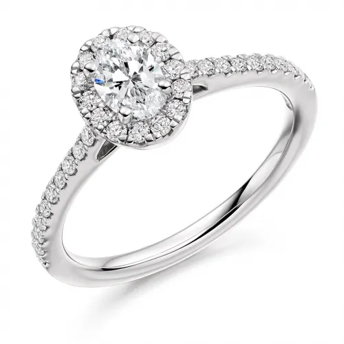 White Gold Halo Engagement Ring