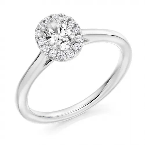 Lab Grown Diamond Halo Engagement Ring 