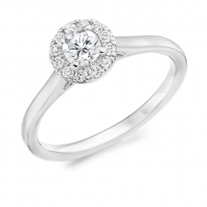 Halo Engagement Ring - (TBCENG4241) - GIA Certificated