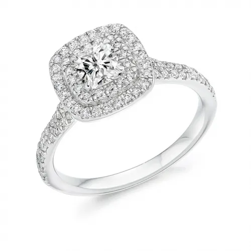 Cushion Cut Halo Engagement Rings