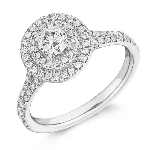 Round Halo Engagement Rings