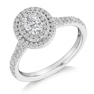 Halo Engagement Ring - (TBCENG4542) - GIA Certificated