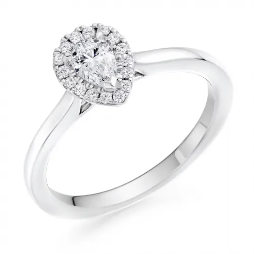 Lab Grown Diamond Halo Engagement Ring 