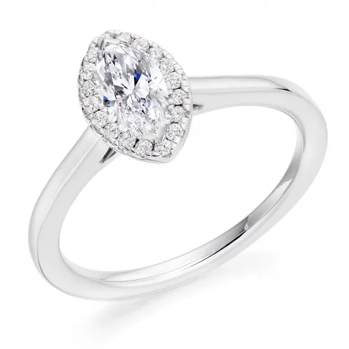 Lab Grown Diamond Halo Engagement Ring 