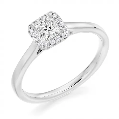 Lab Grown Diamond Halo Engagement Ring