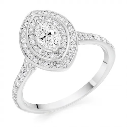 Lab Grown Diamond Halo Engagement Ring 