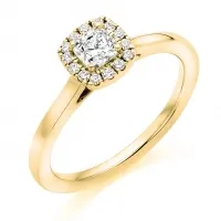 cushion halo engagement ring