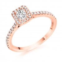 Halo Engagement Ring - (TBCENG4477) - GIA Certificated