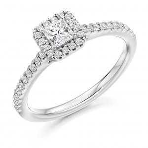 Halo Engagement Ring - (TBCENG4037) - GIA Certificated