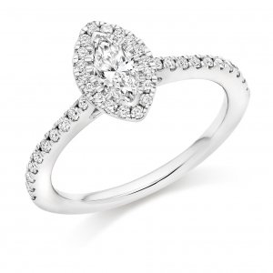 Halo Engagement Ring - (TBCENG4055) - GIA Certificated