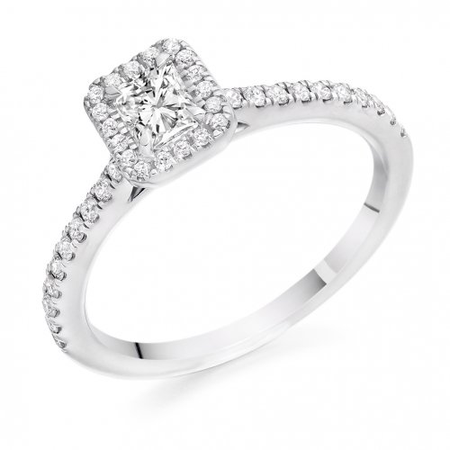 Halo Engagement Ring - (TBCENG4477) - GIA Certificated