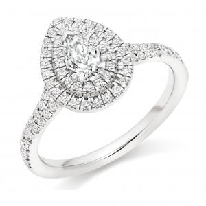 Halo Engagement Ring - (TBCENG4536) - GIA Certificated