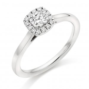Halo Engagement Ring - (TBCENG6177) - GIA Certificated