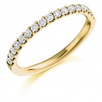 Diamond Wedding Ring  - (TBCDWR1023) A Half Claw Set - All Metals