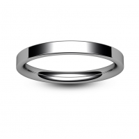 Flat Court Light - 2.0mm Platinum Wedding Ring 
