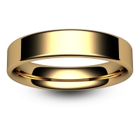 Flat Court Medium - 5mm (FCSM5Y-Y) Yellow Gold Wedding Ring