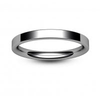 Flat Court Light - 2.5mm Platinum Wedding Ring 
