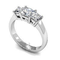 Trilogy Engagement Ring Gold