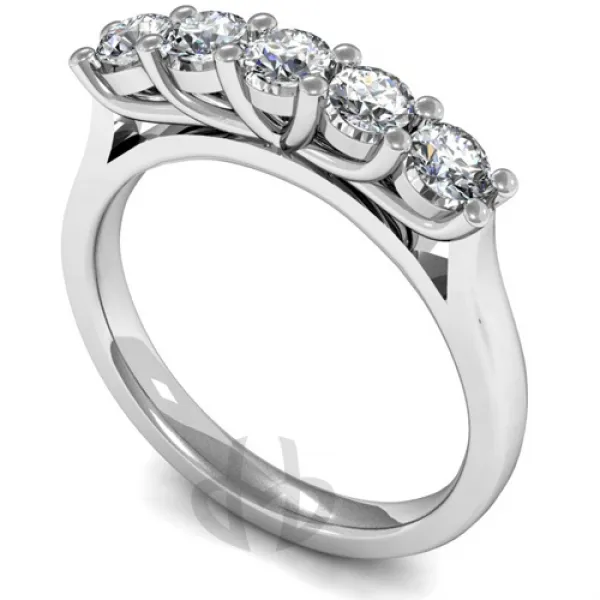 18ct White Gold Diamond Engagement Ring Engagement Band