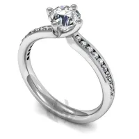  Engagement Ring with Shoulder Stones