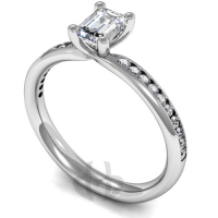 Engagement Ring with Shoulder Stones (TBC910) - GIA Certificate