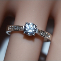 Engagement Ring with Shoulder Stones (TBC911) - GIA Certificate