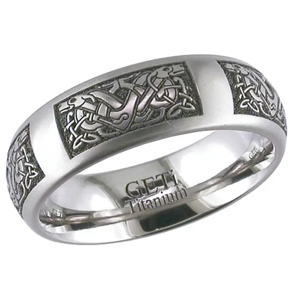 Shop Celtic Titanium Wedding Ring Online Titanium Mens Rings - Main Image
