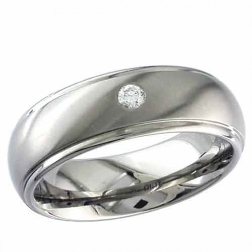 Diamond Wedding Ring Titanium (2205DS)