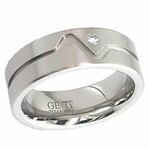 Diamond Wedding Ring Titanium (2247DS) 