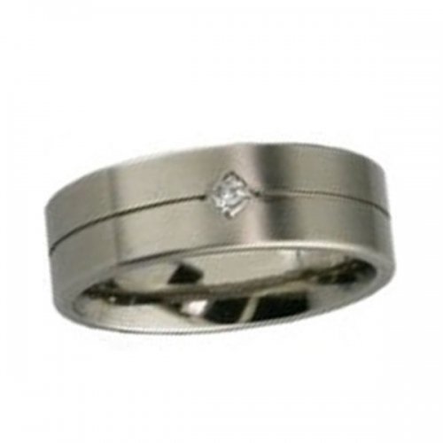 Diamond Wedding Ring Titanium (2267C) 