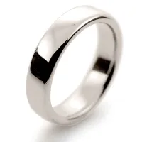 5mm White Gold Wedding Ring For Mens