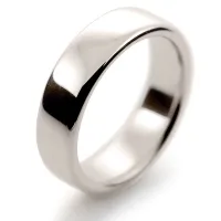 6mm White Gold Wedding Ring For Mens