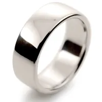 8mm - White Gold Wedding Ring