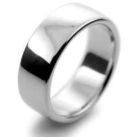 Slight or Soft Court Very Heavy - 8mm Platinum Wedding Ring 