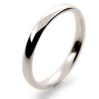 Soft Court Light -  2mm (SCSL2W) White Gold Wedding Ring