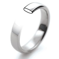 Slight or Soft Court Medium -  2.5mm Platinum Wedding Ring 