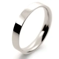 3mm White Gold Wedding Band