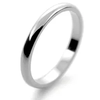 D Shaped Platinum Wedding Band