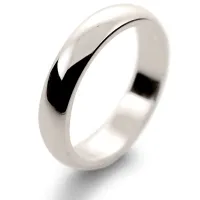 4mm white gold wedding band