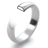 D Shaped Wedding Band for Mens