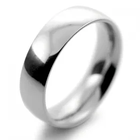 3mm Platinum Wedding Band | 3mm Platinum Court Wedding Ring For Ladies