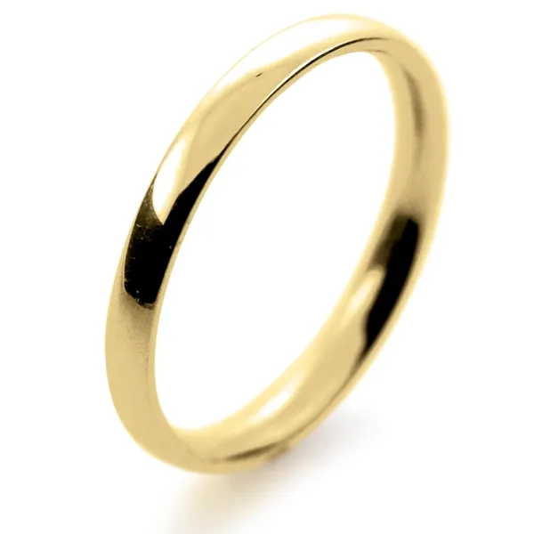 Yellow Gold Wedding Ring Ladies Court Light Ring For Women