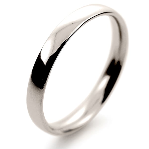 Court Light - 2mm (TCSL2 W) White Gold Wedding Ring Ladies (TCSL2 W)