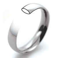 Court Medium - 6mm (TCSM6P) Platinum Wedding Ring 