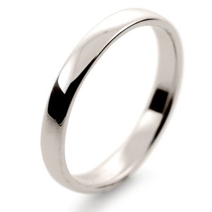 Soft Court Light - 2.5mm (SCSL2.5 W) White Gold Wedding Ring